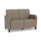 Lesro Siena Lounge Reception 2 Seat Tandem Seating No Center Arm, Walnut, MD Farro Upholstery SN2101 - alternate 1